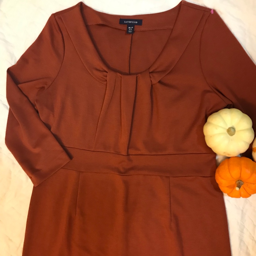 LANDS END Burnt Orange Dress